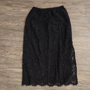 GAP Black Lace Pencil Skirt
